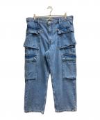 LEVIS SILVERTABリーバイス）の古着「ルーズ クロップド カーゴ デニム」｜インディゴ