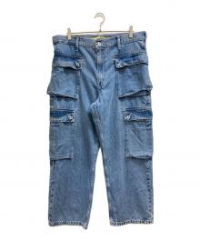 LEVIS SILVERTAB（リーバイス）の古着「ルーズ クロップド カーゴ デニム」｜インディゴ