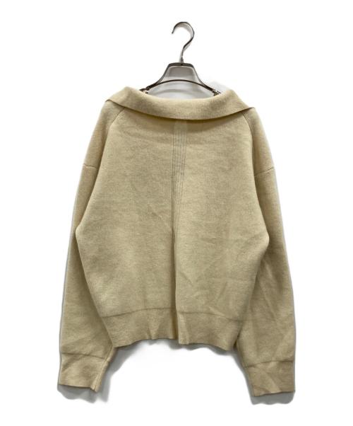 FRAY ID（フレイ アイディー）FRAY ID (フレイ アイディー) ラクーンダブルフェイスポロカラープルオーバー アイボリー サイズ:1の古着・服飾アイテム