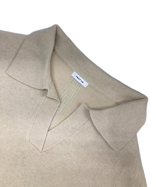 FRAY ID（フレイ アイディー）FRAY ID (フレイ アイディー) ラクーンダブルフェイスポロカラープルオーバー アイボリー サイズ:1の古着・服飾アイテム