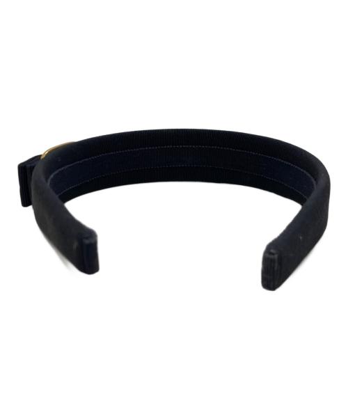 Salvatore Ferragamo（サルヴァトーレ フェラガモ）Salvatore Ferragamo (サルヴァトーレ フェラガモ) ヴァラリボンカチューシャ ブラックの古着・服飾アイテム