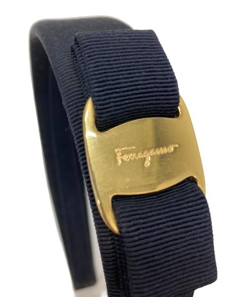 Salvatore Ferragamo（サルヴァトーレ フェラガモ）Salvatore Ferragamo (サルヴァトーレ フェラガモ) ヴァラリボンカチューシャ ブラックの古着・服飾アイテム