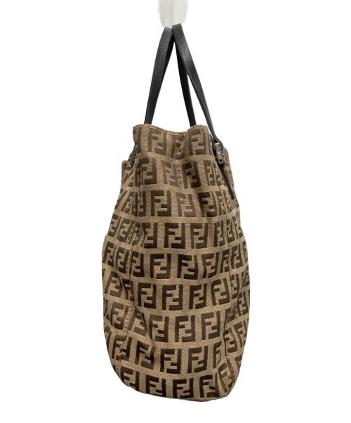 FENDI（フェンディ）FENDI (フェンディ) ズッカ柄キャンパスハンドバッグ ベージュの古着・服飾アイテム