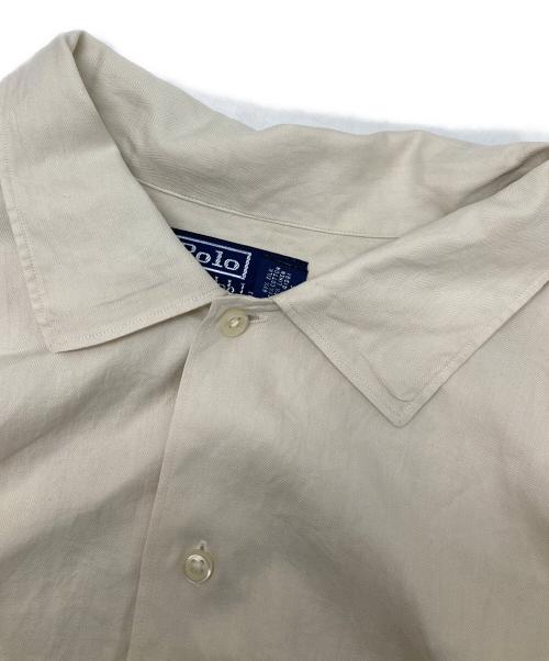 POLO RALPH LAUREN（ポロ・ラルフローレン）POLO RALPH LAUREN (ポロ・ラルフローレン) シルクコットンリネンシャツ ベージュ サイズ:XLの古着・服飾アイテム
