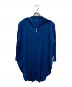PLEATS PLEASEプリーツプリーズ）の古着「水滴ダブルジップパーカー」｜ブルー