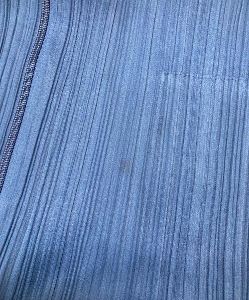 PLEATS PLEASE（プリーツプリーズ）PLEATS PLEASE (プリーツプリーズ) 水滴ダブルジップパーカー ブルー サイズ:3の古着・服飾アイテム