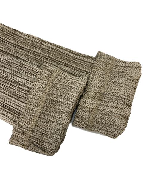 PLEATS PLEASE（プリーツプリーズ）PLEATS PLEASE (プリーツプリーズ) プリーツジップシャツ ベージュ サイズ:4の古着・服飾アイテム