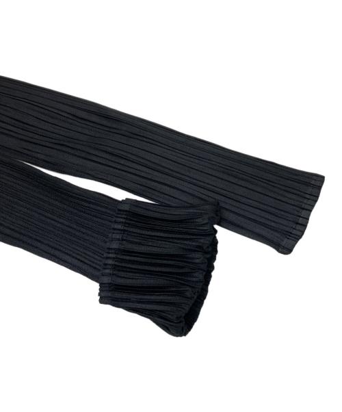 PLEATS PLEASE（プリーツプリーズ）PLEATS PLEASE (プリーツプリーズ) プリーツロングカーディガン ブラック サイズ:3の古着・服飾アイテム