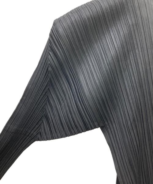 PLEATS PLEASE（プリーツプリーズ）PLEATS PLEASE (プリーツプリーズ) プリーツロングカーディガン ブラック サイズ:3の古着・服飾アイテム