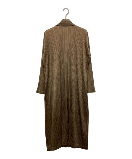 PLEATS PLEASE（プリーツプリーズ）PLEATS PLEASE (プリーツプリーズ) シャツワンピース ブラウン サイズ:2の古着・服飾アイテム