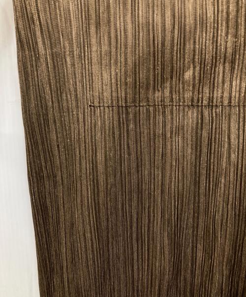 PLEATS PLEASE（プリーツプリーズ）PLEATS PLEASE (プリーツプリーズ) シャツワンピース ブラウン サイズ:2の古着・服飾アイテム