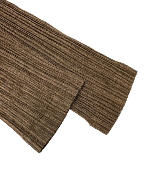 PLEATS PLEASE（プリーツプリーズ）PLEATS PLEASE (プリーツプリーズ) シャツワンピース ブラウン サイズ:2の古着・服飾アイテム