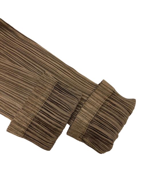 PLEATS PLEASE（プリーツプリーズ）PLEATS PLEASE (プリーツプリーズ) シャツワンピース ブラウン サイズ:2の古着・服飾アイテム