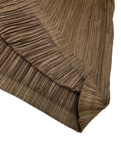 PLEATS PLEASE（プリーツプリーズ）PLEATS PLEASE (プリーツプリーズ) シャツワンピース ブラウン サイズ:2の古着・服飾アイテム