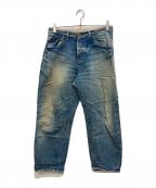 mina perhonenミナ ペルホネン）の古着「ダメージ加工デニムパンツ」｜インディゴ