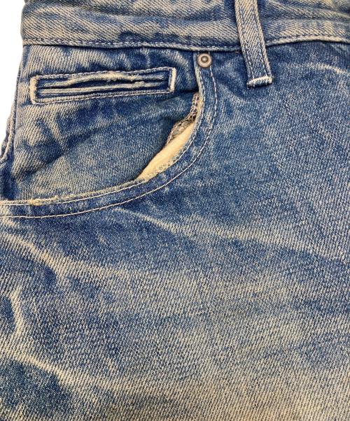 mina perhonen（ミナ ペルホネン）mina perhonen (ミナ ペルホネン) ダメージ加工デニムパンツ インディゴ サイズ:38の古着・服飾アイテム