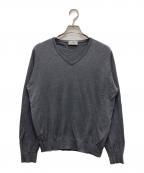 JOHN SMEDLEYジョンスメドレー）の古着「Vネックニット」｜グレー