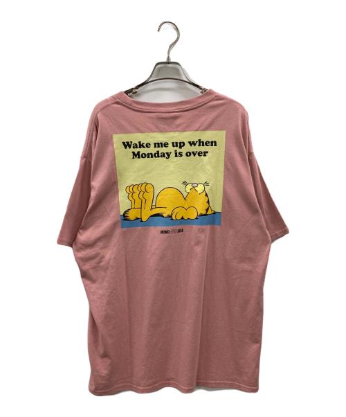 WIND AND SEA（ウィンダンシー）WIND AND SEA (ウィンダンシー) GARFIELD (ガーフィールド) Tシャツ ピンク サイズ:Lの古着・服飾アイテム