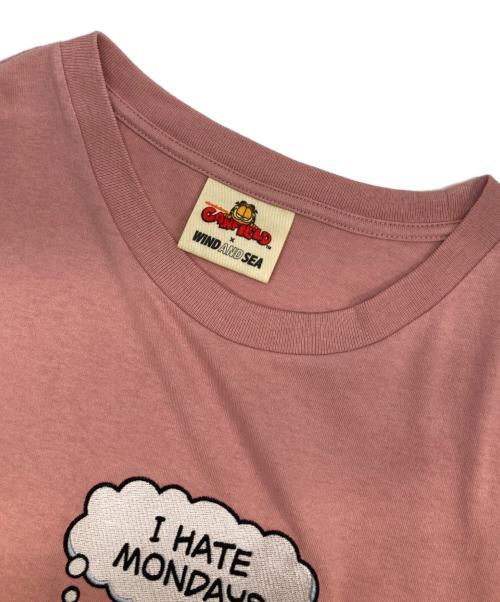 WIND AND SEA（ウィンダンシー）WIND AND SEA (ウィンダンシー) GARFIELD (ガーフィールド) Tシャツ ピンク サイズ:Lの古着・服飾アイテム