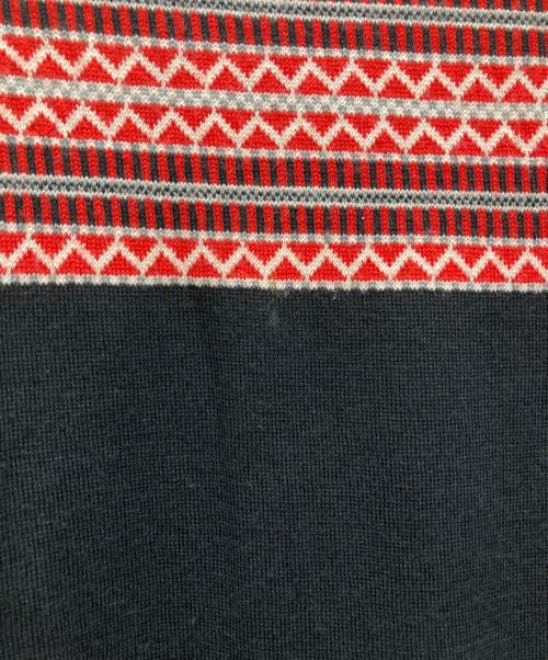 JOHN SMEDLEY（ジョンスメドレー）JOHN SMEDLEY (ジョンスメドレー) MEN'S BIGI (メンズビギ) ニット レッド×ブラック サイズ:Mの古着・服飾アイテム