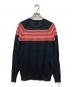 JOHN SMEDLEY (ジョンスメドレー) MEN'S BIGI (メンズビギ) ニット レッド×ブラック サイズ:M：6000円