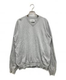 Maison Margiela 14（メゾンマルジェラ 14）の古着「エルボーパッチVネックニット」｜グレー