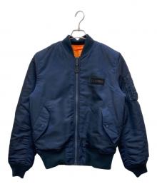 ALPHA×STRICT-G（アルファ×ストラクトジー）の古着「MA1フライトジャケット」｜ネイビー