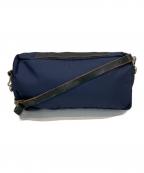 COMME des GARCONSコムデギャルソン）の古着「レザーナイロンショルダーバッグ」｜ネイビー