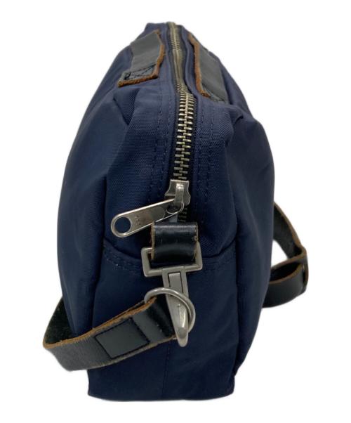 COMME des GARCONS（コムデギャルソン）COMME des GARCONS (コムデギャルソン) レザーナイロンショルダーバッグ ネイビーの古着・服飾アイテム