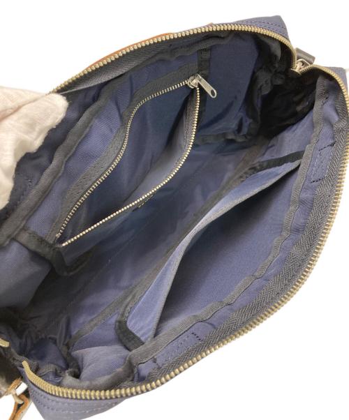 COMME des GARCONS（コムデギャルソン）COMME des GARCONS (コムデギャルソン) レザーナイロンショルダーバッグ ネイビーの古着・服飾アイテム