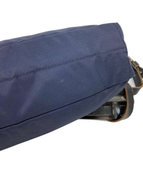 COMME des GARCONS（コムデギャルソン）COMME des GARCONS (コムデギャルソン) レザーナイロンショルダーバッグ ネイビーの古着・服飾アイテム