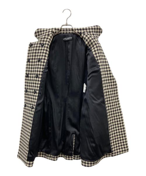 DOLCE & GABBANA（ドルチェ＆ガッバーナ）DOLCE & GABBANA (ドルチェ＆ガッバーナ) ダブルブレストコート ブラック×ベージュ サイズ:42の古着・服飾アイテム