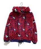 MONCLER GRENOBLEモンクレール グルノーブル）の古着「フェイクファージャケット」｜ブルー×レッド