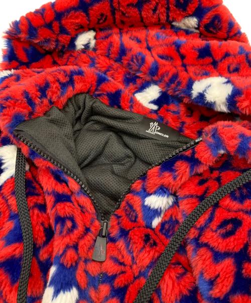 MONCLER GRENOBLE（モンクレール グルノーブル）MONCLER GRENOBLE (モンクレール グルノーブル) フェイクファージャケット ブルー×レッド サイズ:XSの古着・服飾アイテム