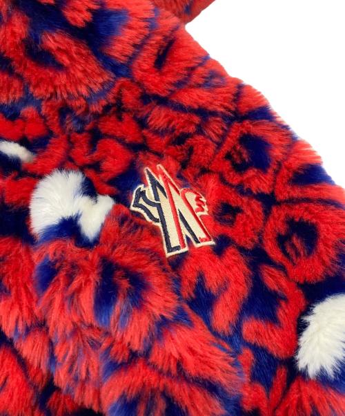 MONCLER GRENOBLE（モンクレール グルノーブル）MONCLER GRENOBLE (モンクレール グルノーブル) フェイクファージャケット ブルー×レッド サイズ:XSの古着・服飾アイテム