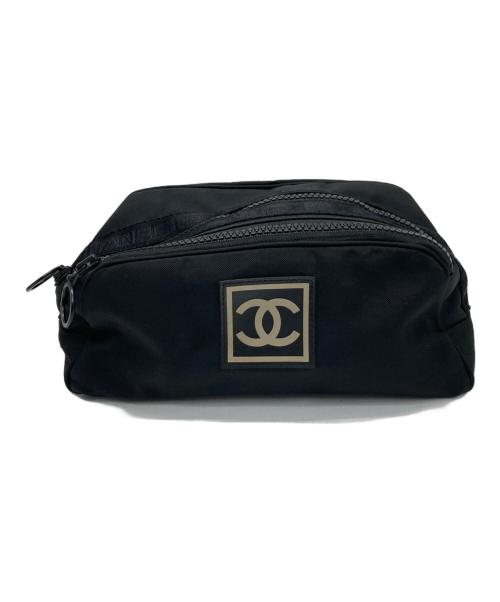 CHANEL（シャネル）CHANEL (シャネル) スポーツライン / ココマークナイロンポーチ ブラックの古着・服飾アイテム