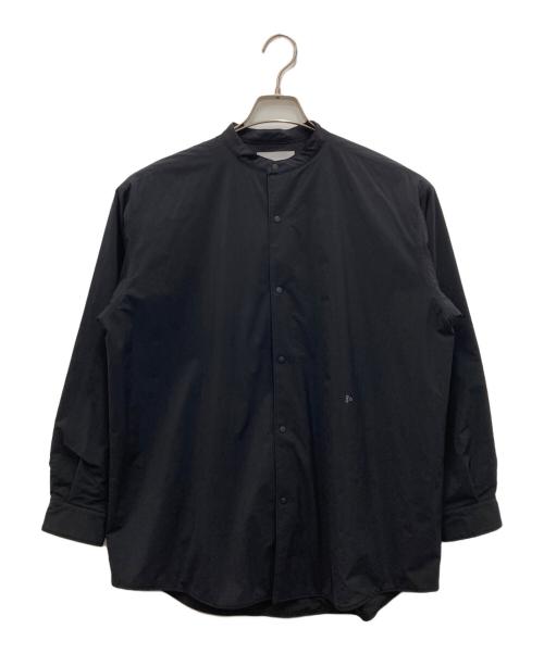 Gymphlex（ジムフレックス）Gymphlex (ジムフレックス) インサレーション バンドカラー シャツ ブラック サイズ:14の古着・服飾アイテム