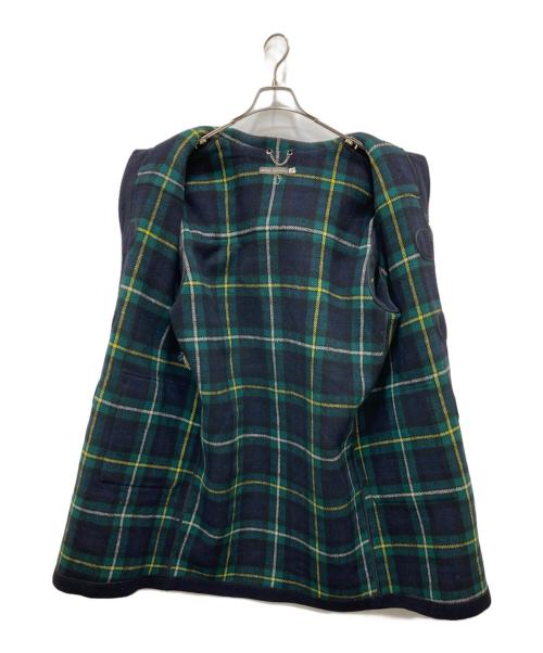 BROOKS BROTHERS（ブルックスブラザーズ）BROOKS BROTHERS (ブルックスブラザーズ) 裏地タータンチェック柄ダッフルコート ネイビー サイズ:40の古着・服飾アイテム