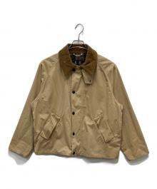 Barbour（バブアー）の古着「TRANSPORT CASUAL /ピーチスキン コットン ショートレングスブルゾン」｜ベージュ
