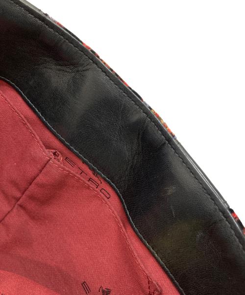 ETRO（エトロ）ETRO (エトロ) 総柄チェーン2WAYバッグ レッドの古着・服飾アイテム