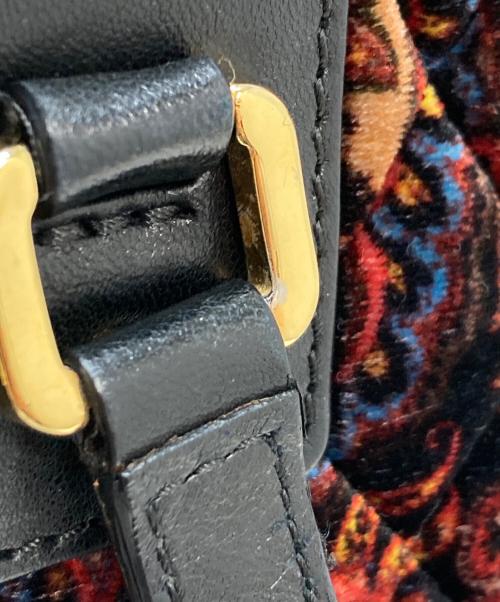 ETRO（エトロ）ETRO (エトロ) 総柄チェーン2WAYバッグ レッドの古着・服飾アイテム