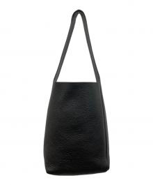 Aeta（アエタ）の古着「ペブルグレイン レザー ショルダー バッグ S」｜ブラック