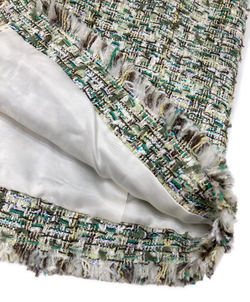 BEIGE（ベイジ）BEIGE (ベイジ) オーバーサイズツイードジャケット グリーン サイズ:4の古着・服飾アイテム