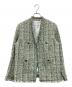 BEIGE（ベイジ）の古着「オーバーサイズツイードジャケット」｜グリーン
