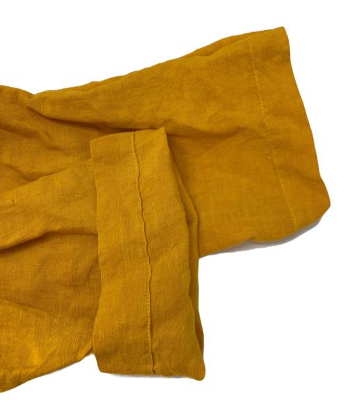 nest Robe（ネストローブ）nest Robe (ネストローブ) リネン近江晒 前開きシャツワンピース イエロー サイズ:FREEの古着・服飾アイテム