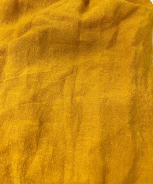 nest Robe（ネストローブ）nest Robe (ネストローブ) リネン近江晒 前開きシャツワンピース イエロー サイズ:FREEの古着・服飾アイテム