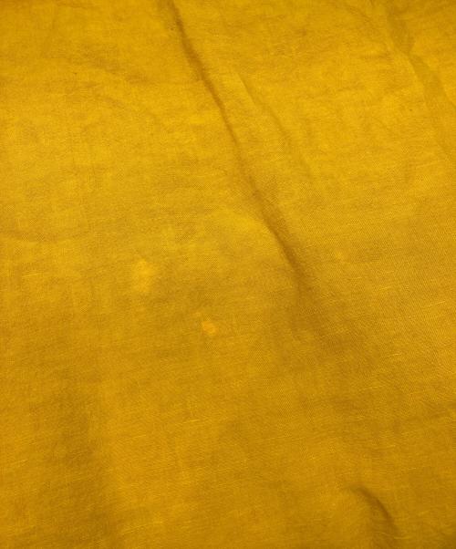 nest Robe（ネストローブ）nest Robe (ネストローブ) リネン近江晒 前開きシャツワンピース イエロー サイズ:FREEの古着・服飾アイテム