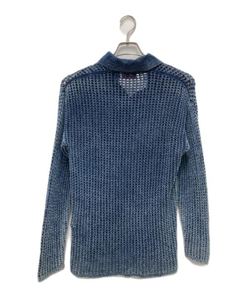 DIESEL（ディーゼル）DIESEL (ディーゼル) ニットポロシャツ ブルー サイズ:Sの古着・服飾アイテム