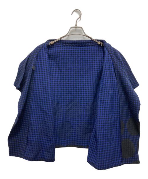 慈雨（ジウ）慈雨 (ジウ) 変形シャツ ブルー サイズ:40の古着・服飾アイテム