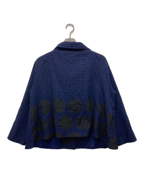 慈雨（ジウ）慈雨 (ジウ) 変形シャツ ブルー サイズ:40の古着・服飾アイテム